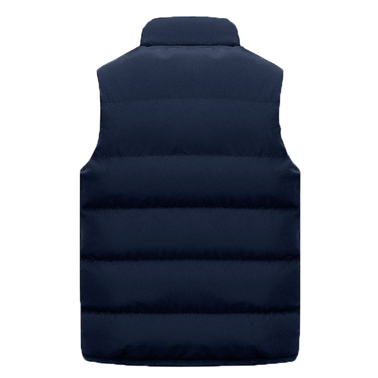 Mens Vest Jacket Warm Sleeveless Jackets Winter Waterproof Zipper Coat Autumn Stand-up Collar Casual Waistcoat