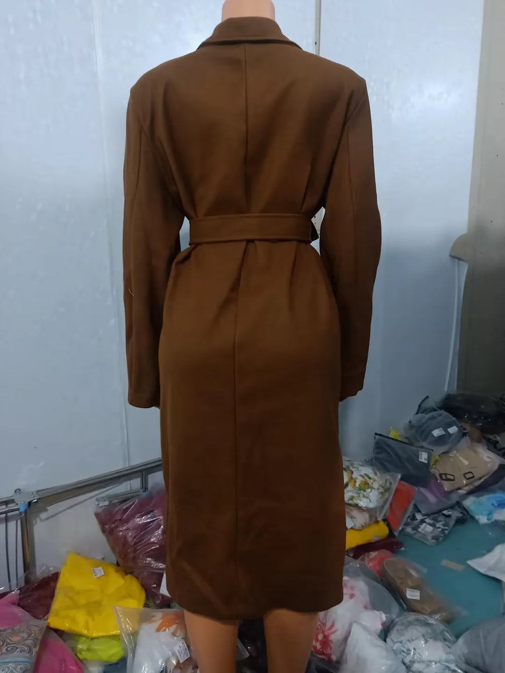 Women's double breasted wool coat