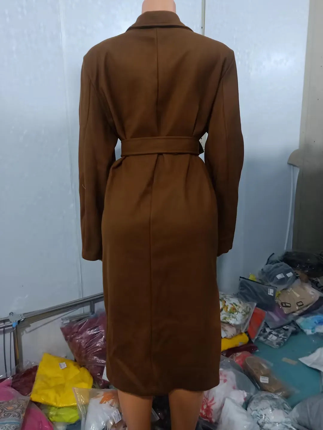 Women's double breasted wool coat