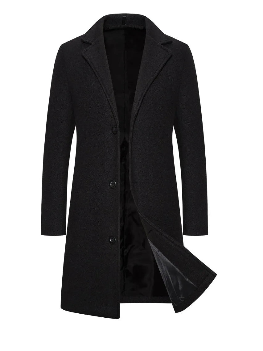 2026 Autumn Winter Men's Woolen Coats Fashion Single-breasted