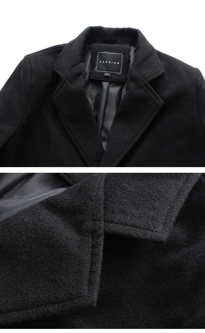 2026 Autumn Winter Men's Woolen Coats Fashion Single-breasted