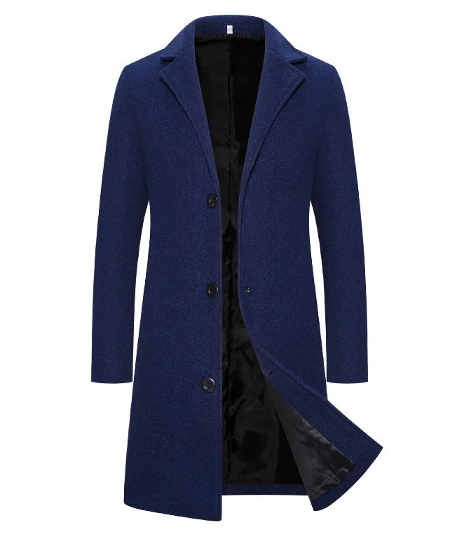 2026 Autumn Winter Men's Woolen Coats Fashion Single-breasted