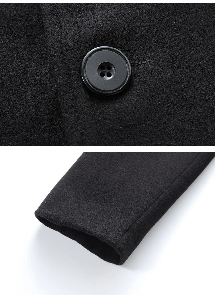 2026 Autumn Winter Men's Woolen Coats Fashion Single-breasted
