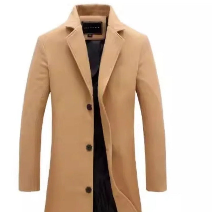 2026 Autumn Winter Men's Woolen Coats Fashion Single-breasted