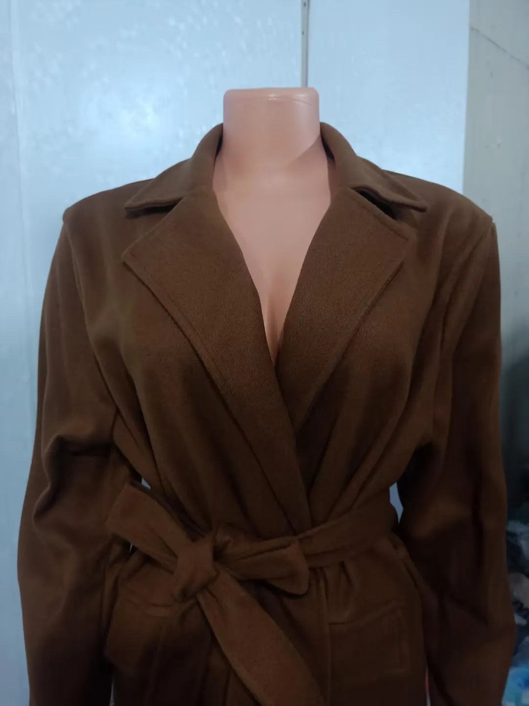 Women's double breasted wool coat