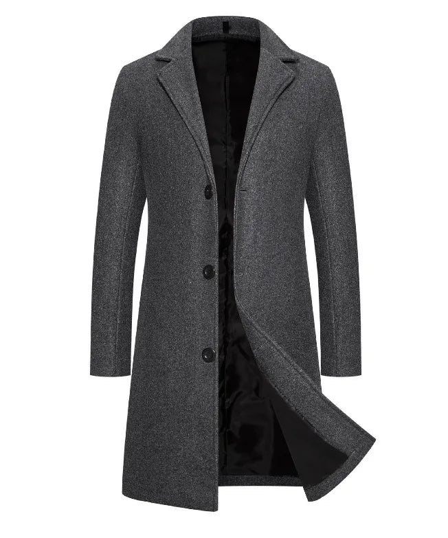 2026 Autumn Winter Men's Woolen Coats Fashion Single-breasted