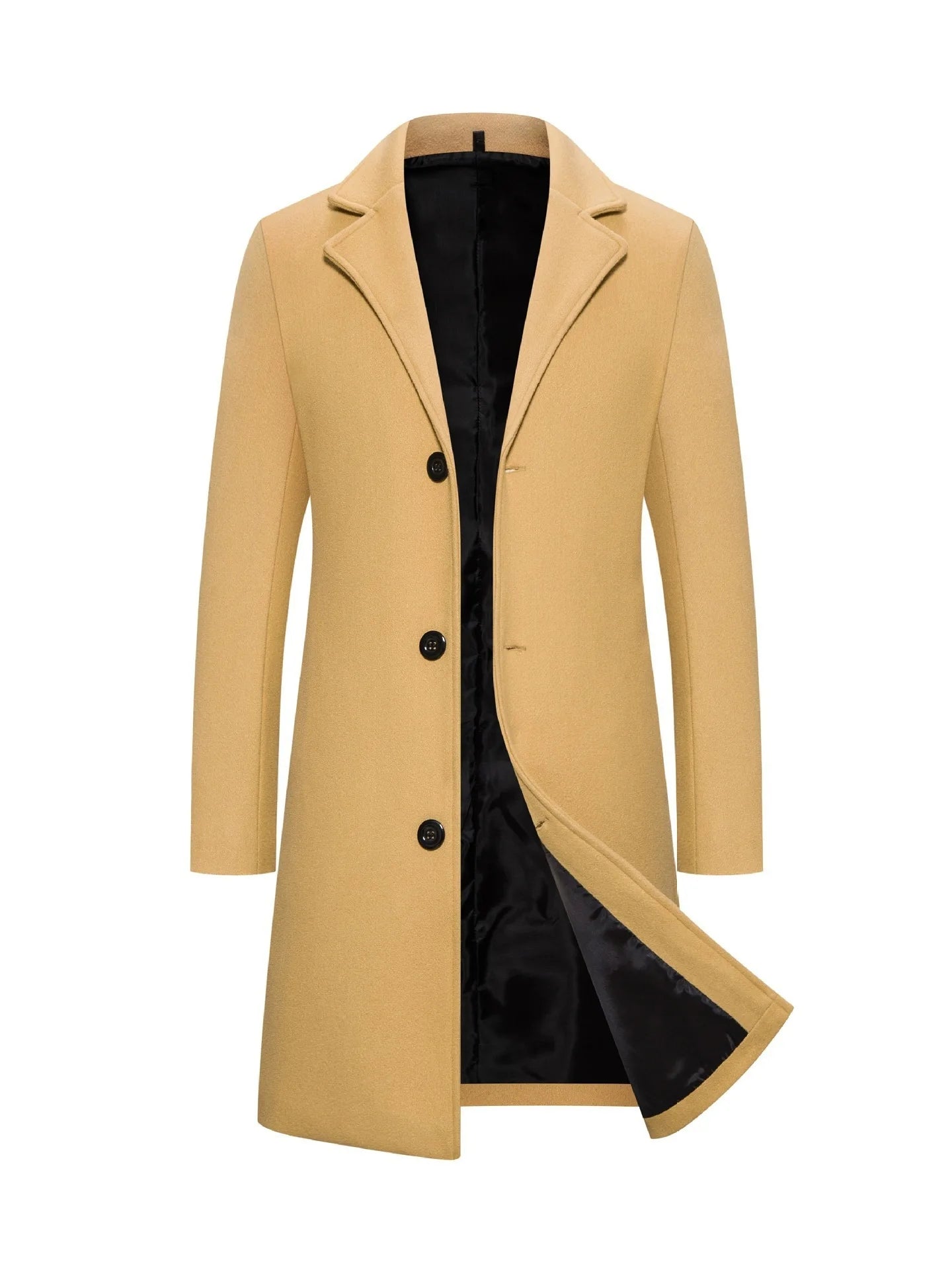2026 Autumn Winter Men's Woolen Coats Fashion Single-breasted