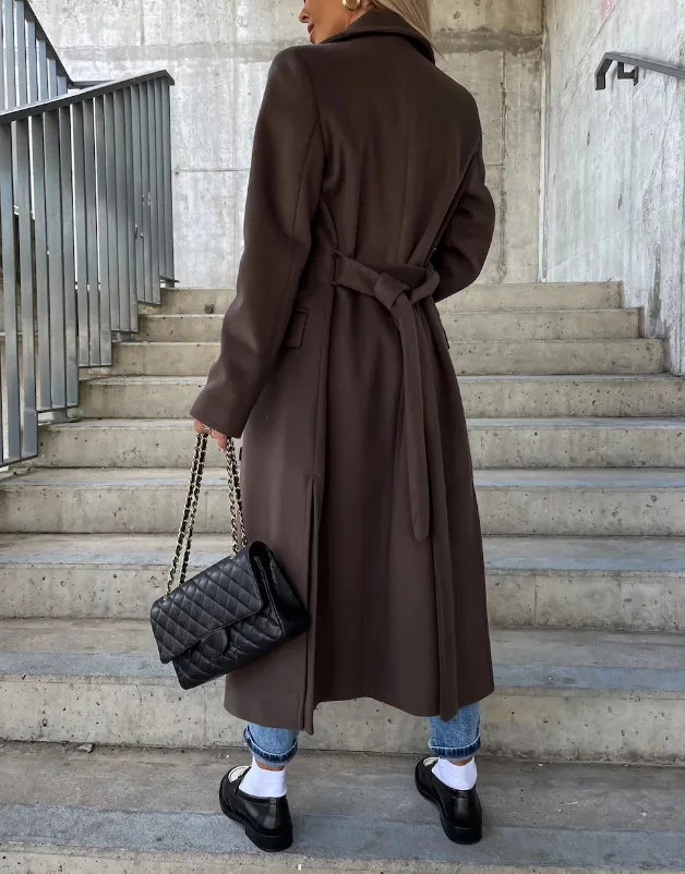 Women's double breasted wool coat