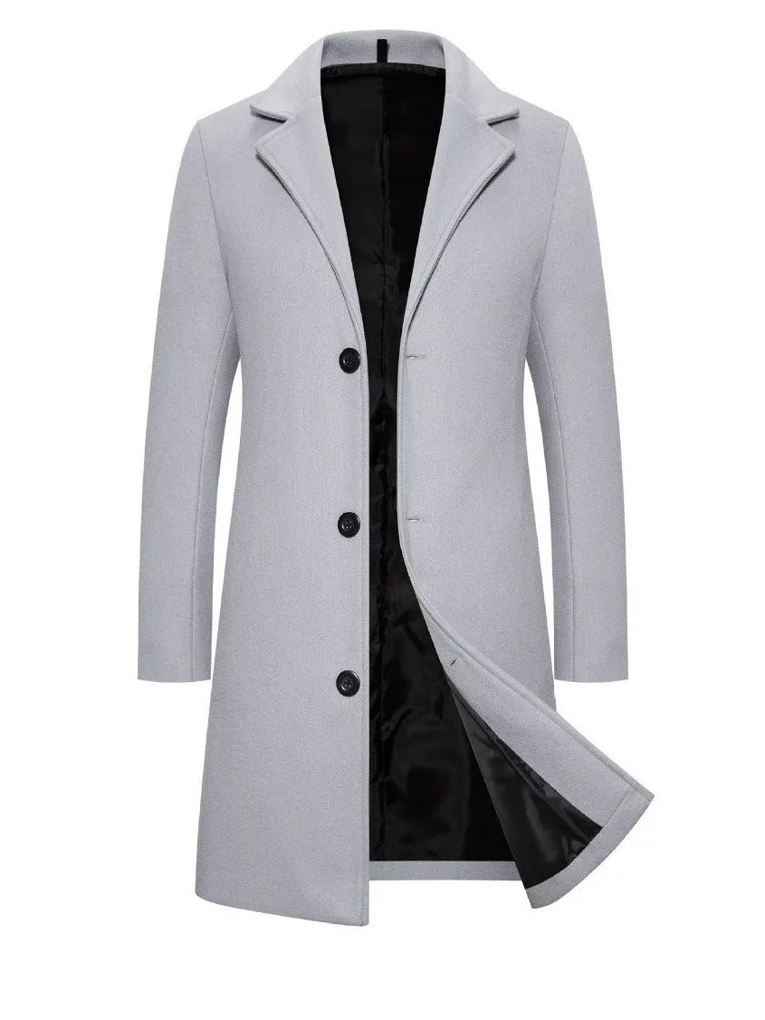 2026 Autumn Winter Men's Woolen Coats Fashion Single-breasted