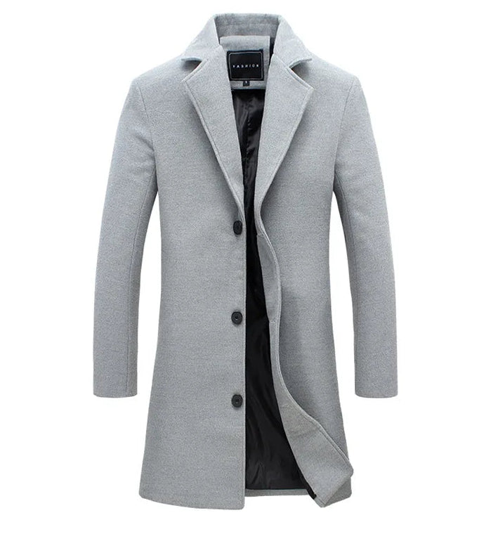 2026 Autumn Winter Men's Woolen Coats Fashion Single-breasted