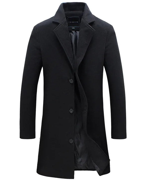 2026 Autumn Winter Men's Woolen Coats Fashion Single-breasted